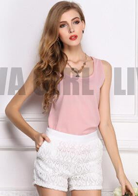 Online discount shop Australia - Fashion   Women Clothes Chiffon Vest Sleeveless Tops Causal t shirt Women Vest tops 16 colors Vest Fashion