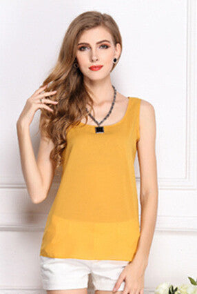 Online discount shop Australia - Fashion   Women Clothes Chiffon Vest Sleeveless Tops Causal t shirt Women Vest tops 16 colors Vest Fashion