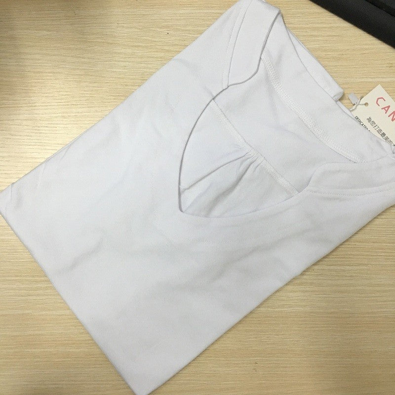 Online discount shop Australia - Fashion Women Plus Size  Loose Half Sleeve Shirt V-Neck Cotton Casual Tops T-Shirt S-XXL