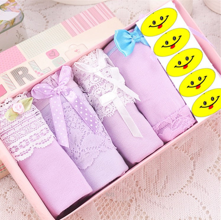 Online discount shop Australia - 4pcs/Lot Women Underwear Briefs High Quality Girls Sexy Bragas Mujer Lace Panties for women Cotton Sexy lingerie