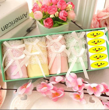 Online discount shop Australia - 4pcs/Lot Women Underwear Briefs High Quality Girls Sexy Bragas Mujer Lace Panties for women Cotton Sexy lingerie