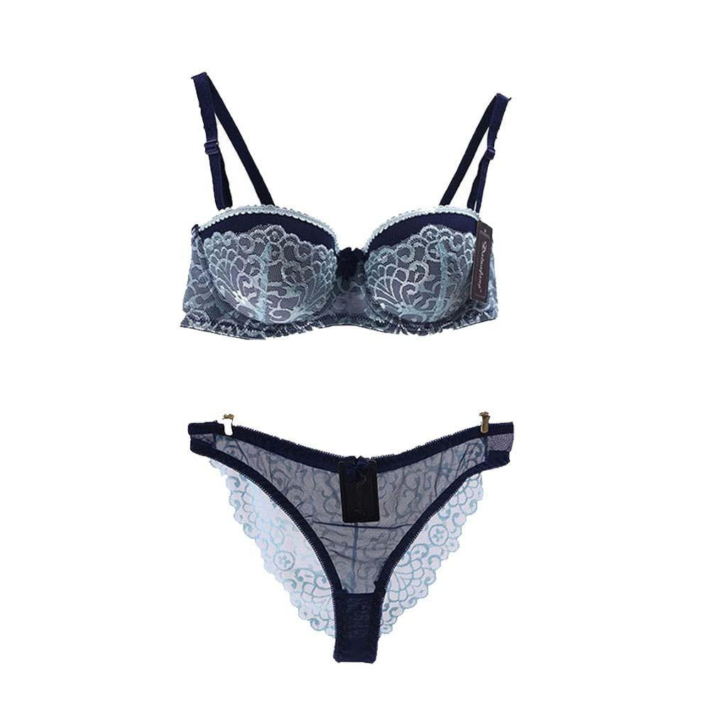 Bra Set Push Up Lace Deep V ABC Cup Women's Underwear Sets Lingerie Set For Girls