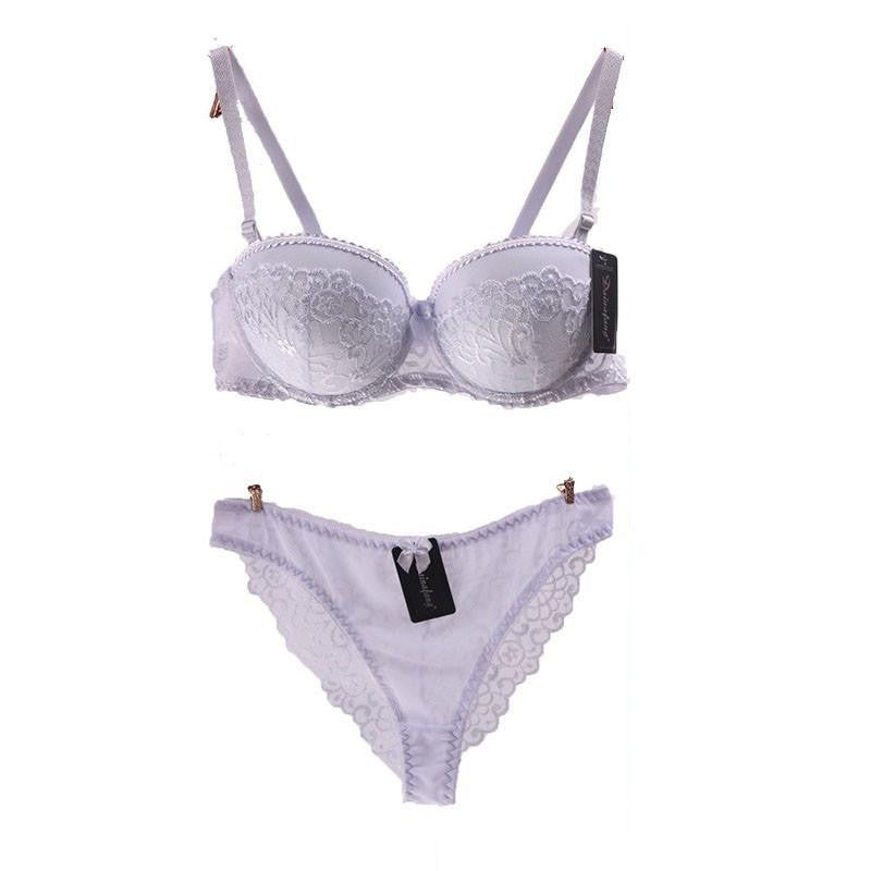 Bra Set Push Up Lace Deep V ABC Cup Women's Underwear Sets Lingerie Set For Girls