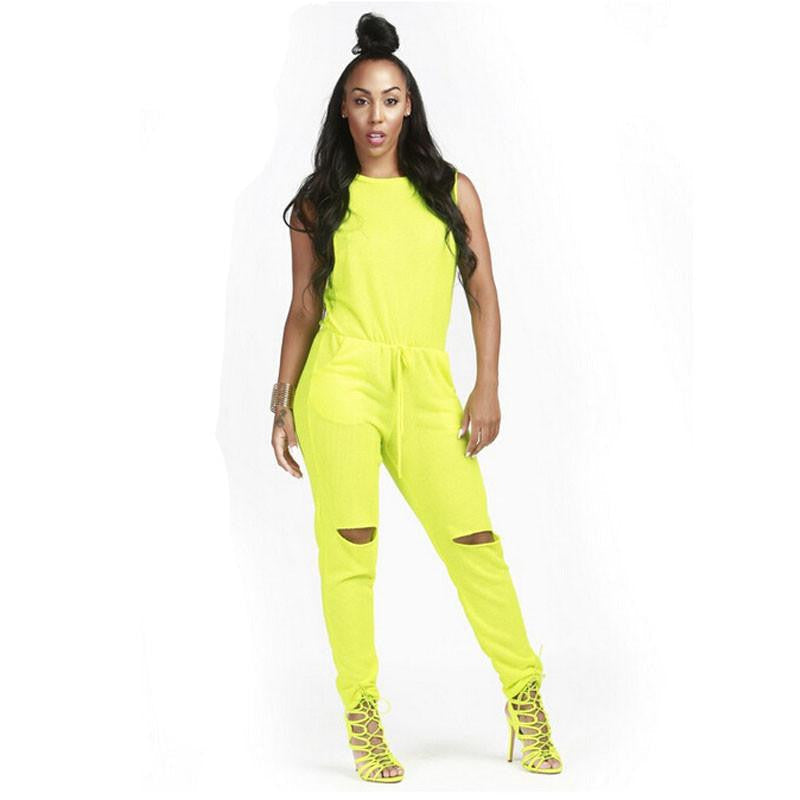 Womens Jumpsuit Full Bodysuit Overalls For Women Slim Sleeveless Black Bodycon Casual Rompers