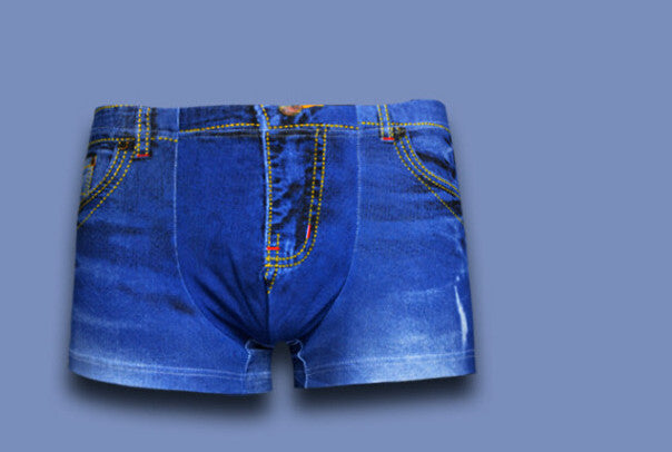 Online discount shop Australia - Men underwear Boxers New Sexy Men Print boxers Spandex Cotton underwear men cuecas Boxers Fashion Denim Men's shorts boxer