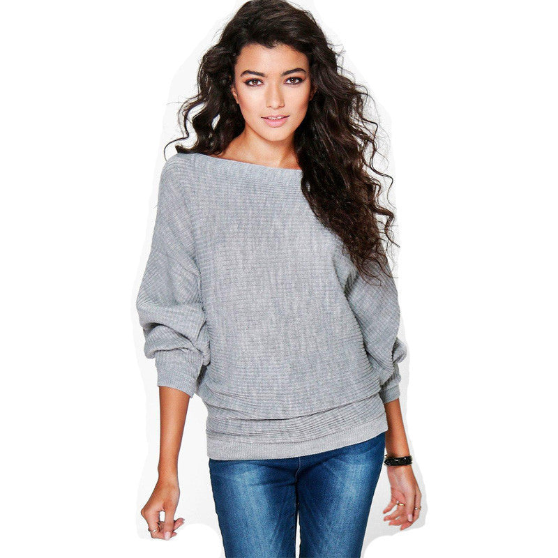 Online discount shop Australia - Fall Fashion Loose Bat Sleeve Knit Sweater