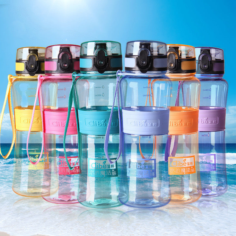 Leak-Proof Seal Large Capacity Nozzle Sport Bicycle Plastic Tritan My Water Bottles Cup With Cover Lip Filter BPA