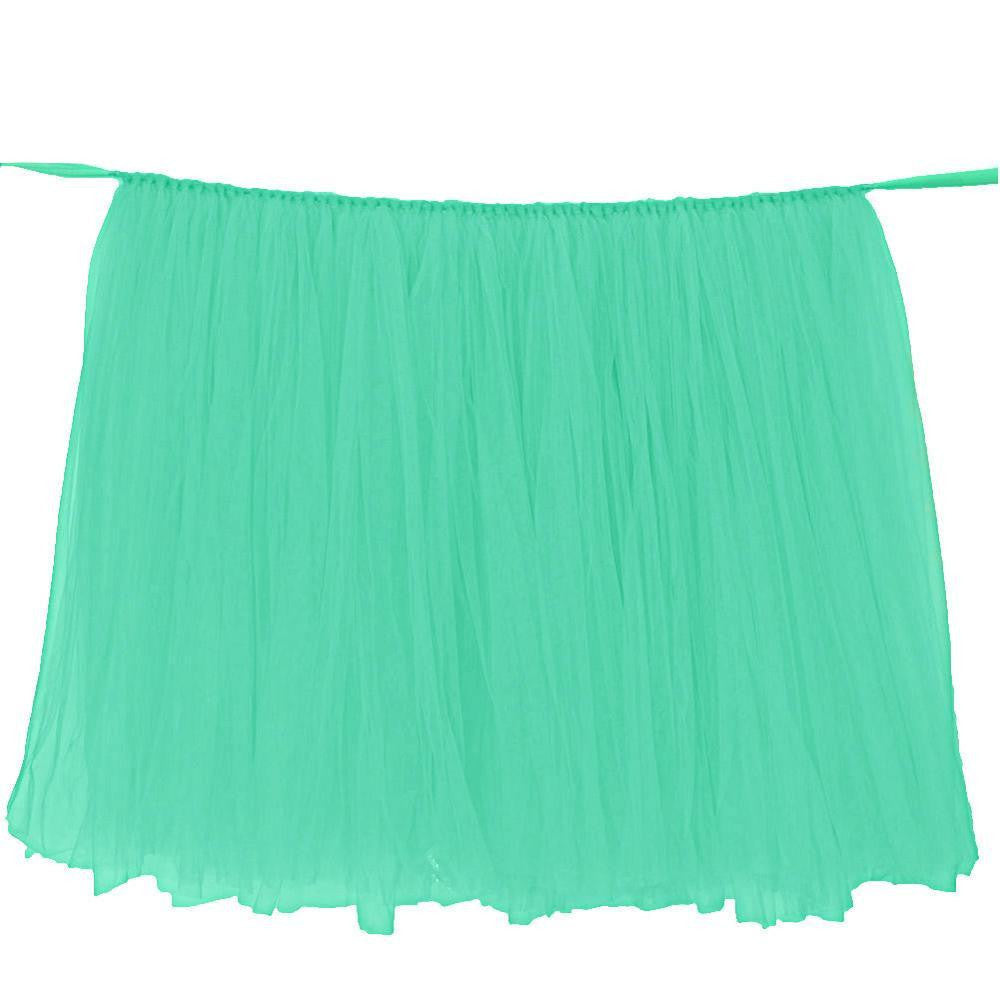 Tulle Table Skirt TUTU Tableware 100*80cm Customize Wedding Baby Shower Birthday Party Decor