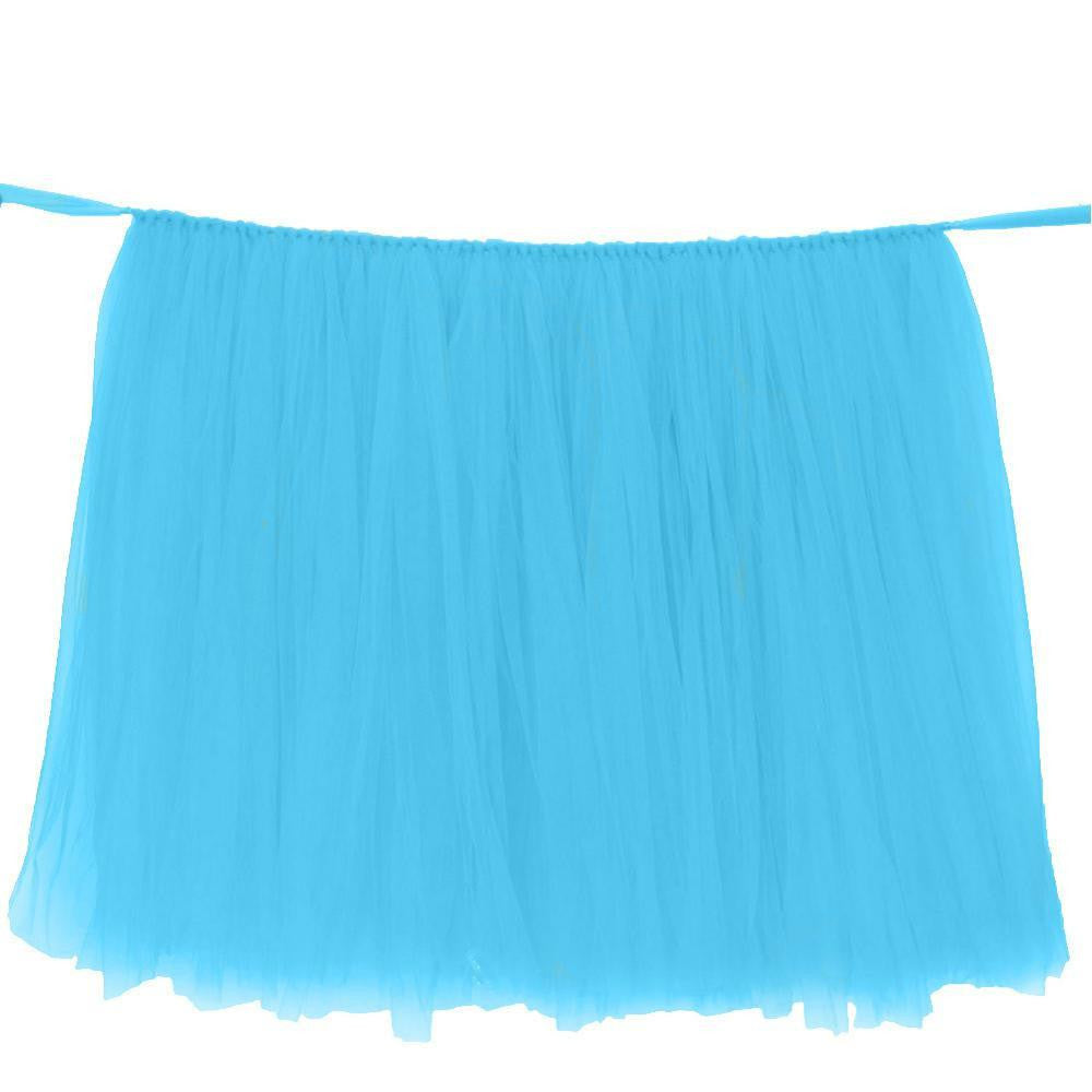 Tulle Table Skirt TUTU Tableware 100*80cm Customize Wedding Baby Shower Birthday Party Decor