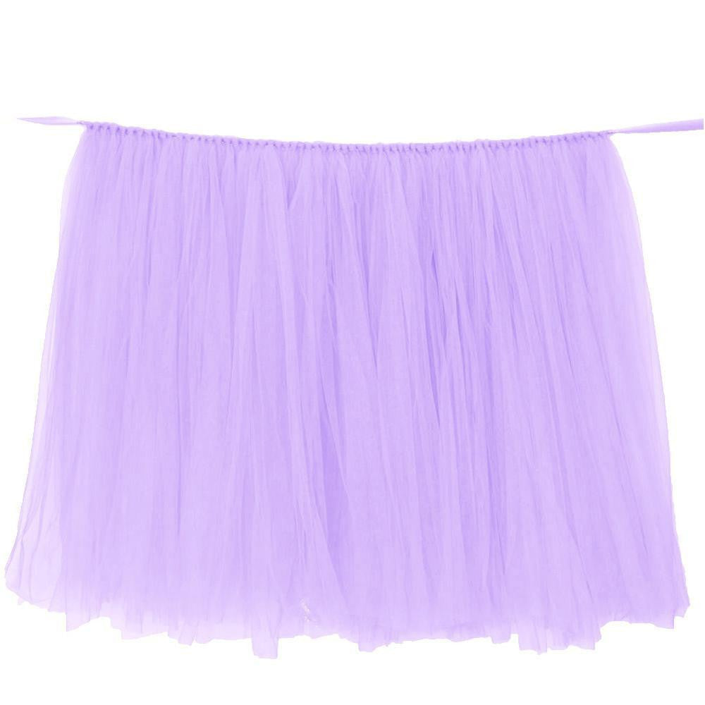 Tulle Table Skirt TUTU Tableware 100*80cm Customize Wedding Baby Shower Birthday Party Decor