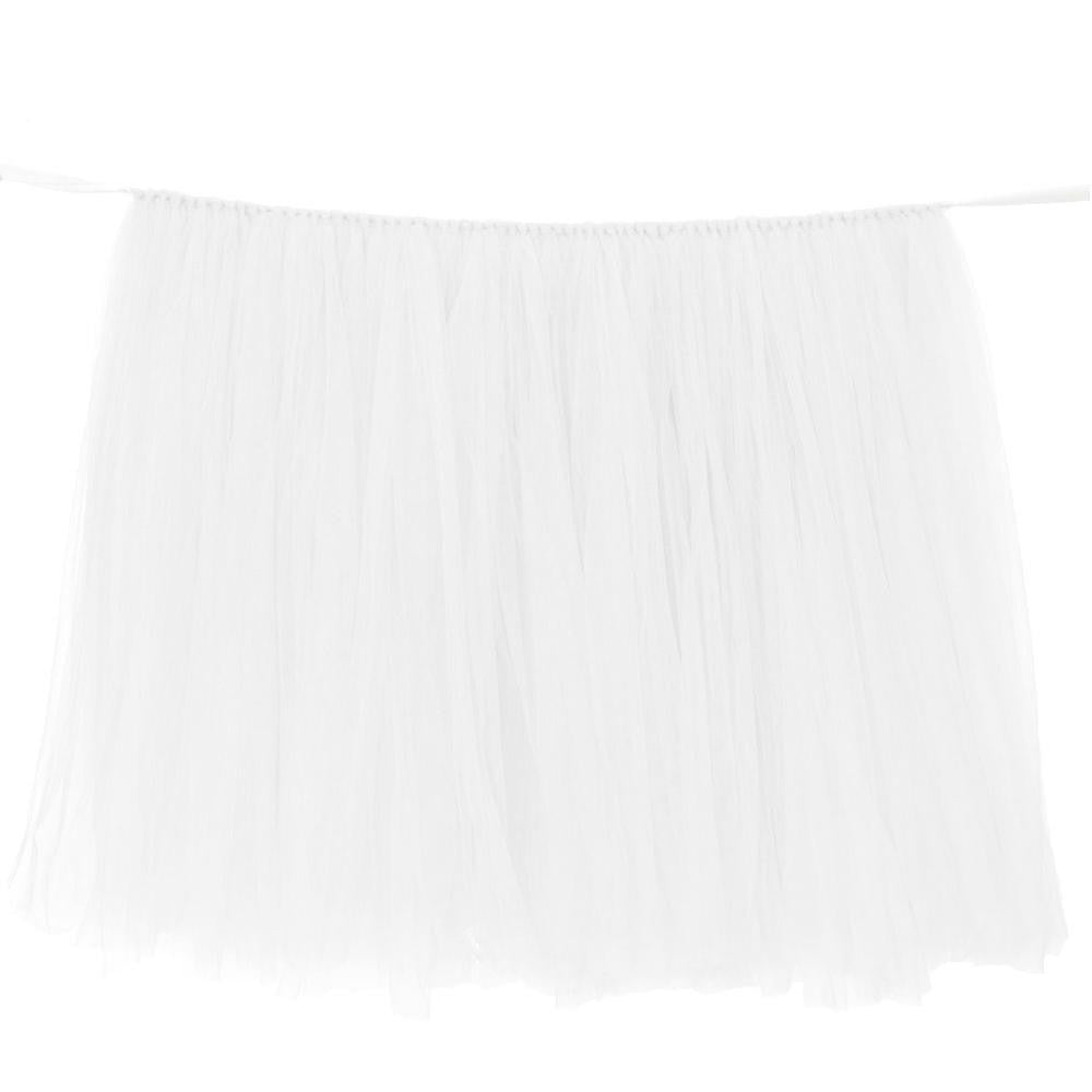Tulle Table Skirt TUTU Tableware 100*80cm Customize Wedding Baby Shower Birthday Party Decor