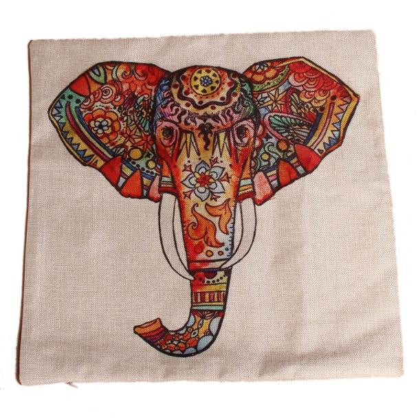 Online discount shop Australia - 45* 45cm Multi Pattern Cushion Cover Peacock Elephant Cotton Linen Pillow Case Cushion Cover Home Decor office Cushion Covers