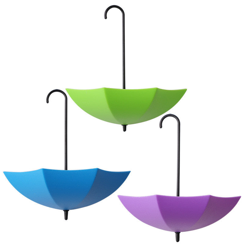 Online discount shop Australia - 3 pcs/set Umbrella Storage Hook Colorful Umbrella Shape Wall Hook Key Hair Pin Holder Home Organizer Decorative Weight Rail