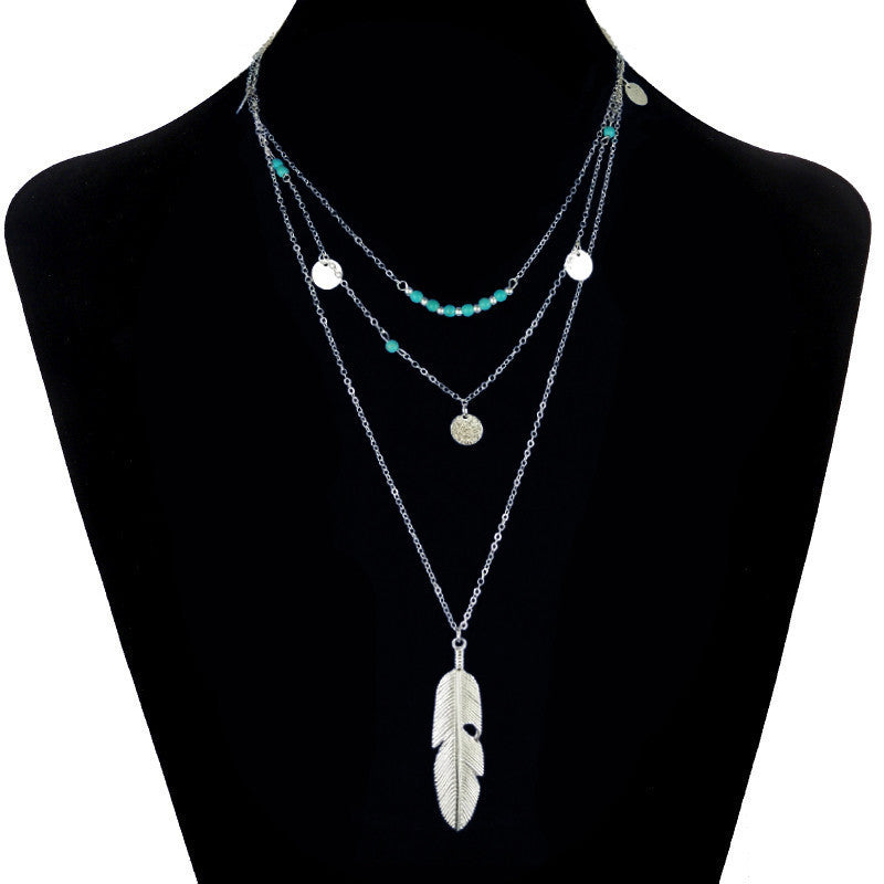 Online discount shop Australia - Bohemian Choker Necklace Women Natural Stone Tassel Long Necklaces & Pendants Fashion Necklaces Women Gold Plated Silver Jewelry