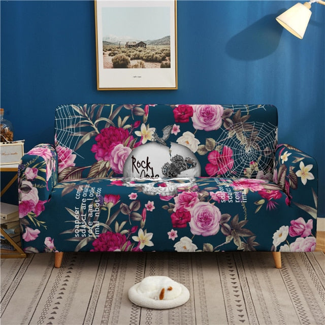 3D Hip-hop Print Elastic Sofa Cover Graffiti Stretch Couch Cover for Living Room Armchair Slipcover
