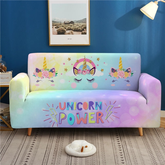 3D Hip-hop Print Elastic Sofa Cover Graffiti Stretch Couch Cover for Living Room Armchair Slipcover