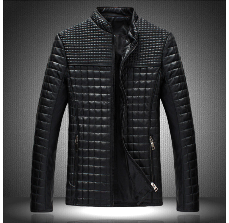 Online discount shop Australia - Men's Solid Style Fashion Male Casual PU Leather Jacket Slim Fit Solid Big Size M-5XL Coat men