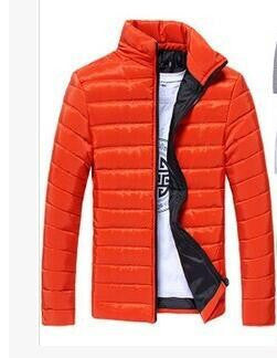 Online discount shop Australia - Jacket for Men Fashion Solid Color Down Coat Jacket Stand Collar Cotton Slim Warm Zipper Men's Jackets Park