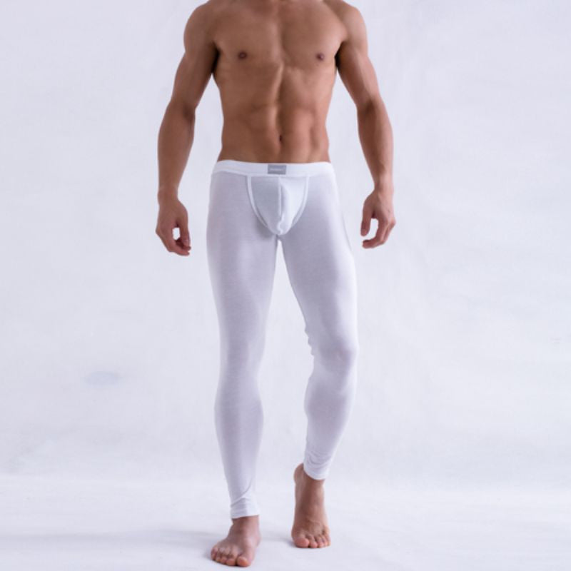 Online discount shop Australia - men long johns male girdle pants male fashion cotton lycra long johns for hot&sexy men bodysuit underpants legging tight