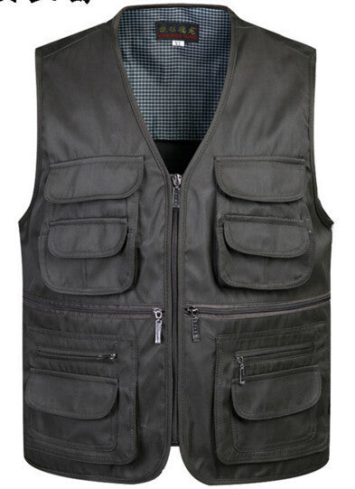Online discount shop Australia - Man Vests Sleeveless Waistcoat With Many Male Gilet Coat Pockets Jacket Mens Vest Down