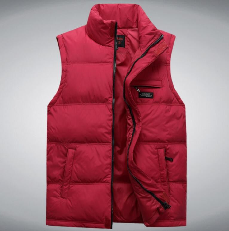 Online discount shop Australia - Middle-aged men's fall and down vest male middle-aged father loaded thick warm waistcoat vest male vest big yards
