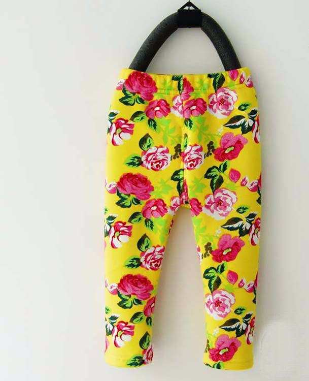Online discount shop Australia - 0-2 Years Baby Girls Leggings Floral Print Casual Thick Pants for Kids clothing Cotton Warm Children's Trousers