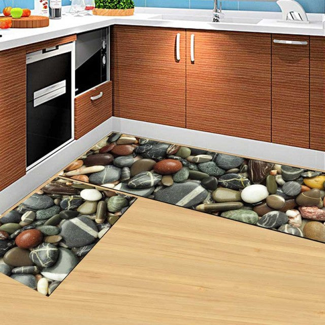 Kitchen Mat Anti-slip Modern Area Rugs Living Room Balcony Bathroom Printed Carpet Doormat Hallway Geometric Bath Mat