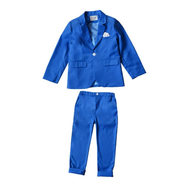 Formal Boys Suit Set Children Party Host Wedding Costume Little Kids Blazer Vest Pants Clothing Sets