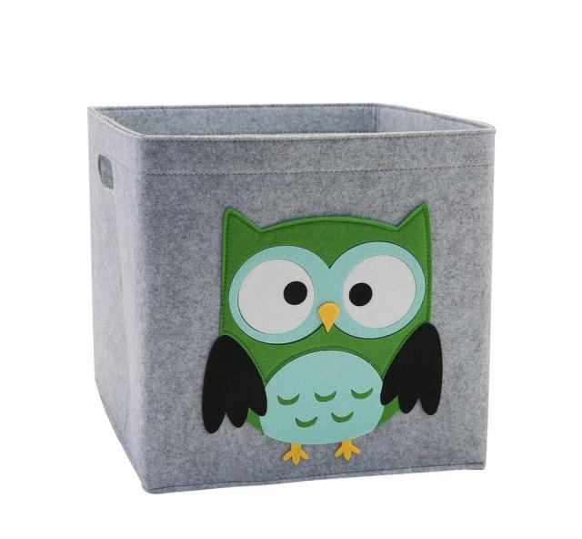 Creative Cartoon Animal Storage Box Felt Fabric Cube Nursery Shelf Home Closet Folding Storage Basket For Kids Toys Organizer