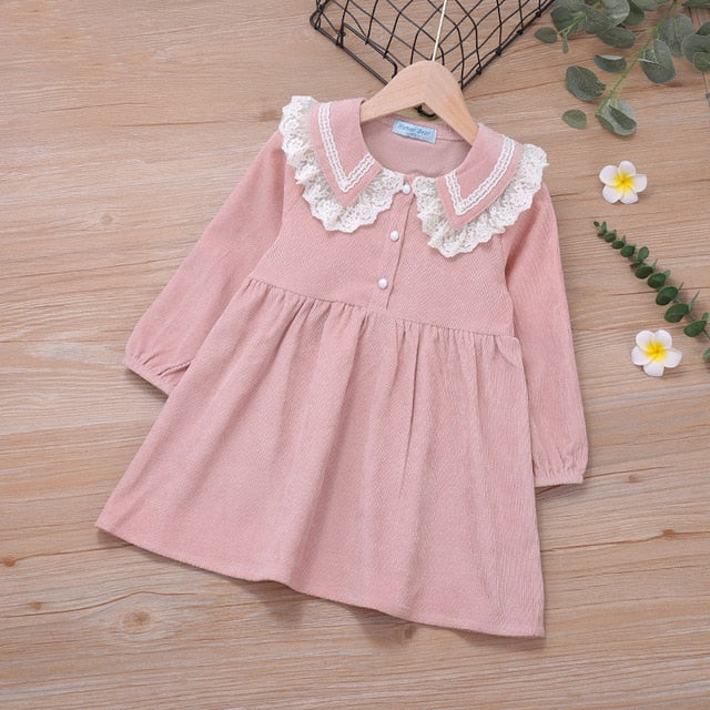 Children Clothing Dress New Lovely  Princess Dress Printing Flowers Kids Dresses Girls Dress