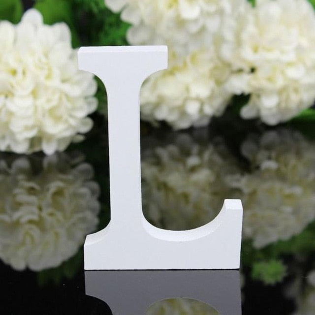 Freestanding Wood Wooden Letters White Alphabet Wedding Birthday Party Home Decorations Personalised Name Design