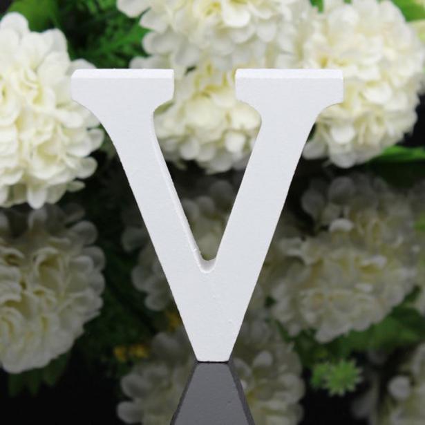Freestanding Wood Wooden Letters White Alphabet Wedding Birthday Party Home Decorations Personalised Name Design