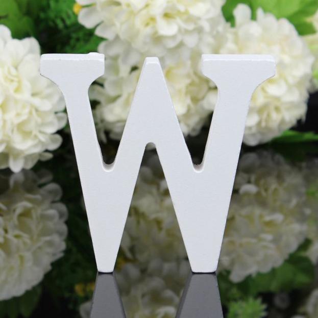 Freestanding Wood Wooden Letters White Alphabet Wedding Birthday Party Home Decorations Personalised Name Design