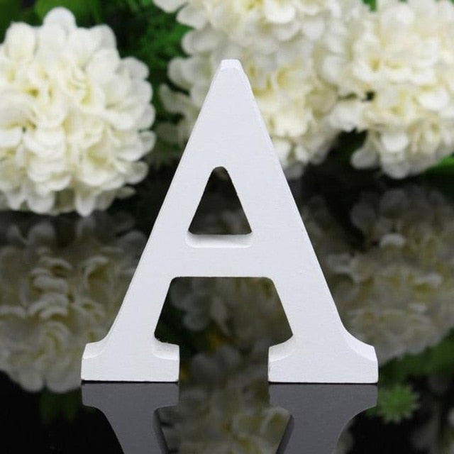 Freestanding Wood Wooden Letters White Alphabet Wedding Birthday Party Home Decorations Personalised Name Design