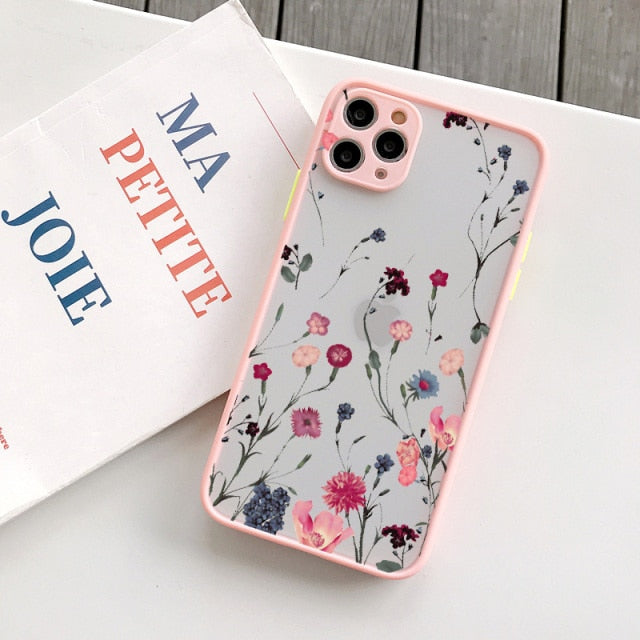 Hand Painted Phone Case iphone Flower Cover Hard Shockproof Case  iPhone