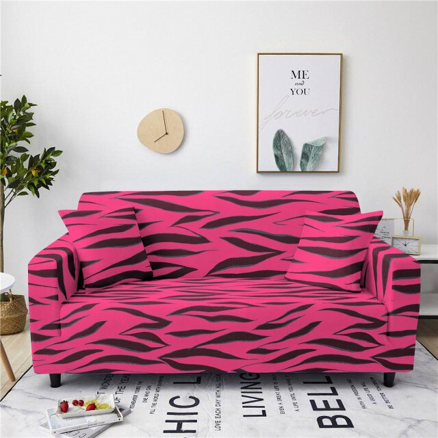 Leopard Print Stretch Slipcovers Sofa Cover Set Elastic Couch Cover for Living Room 1/2/3/4 Seater L Shape Sectional Corner Sofa