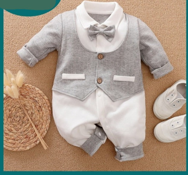 Baby Boy Romper Kids Summer Spring 0-24M Age Infant Gentleman Toddler Newborn Outfits Baby Girls Clothes