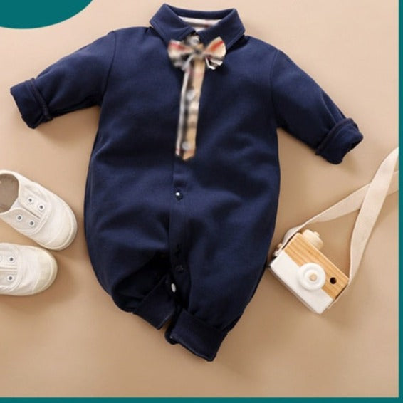 Baby Boy Romper Kids Summer Spring 0-24M Age Infant Gentleman Toddler Newborn Outfits Baby Girls Clothes