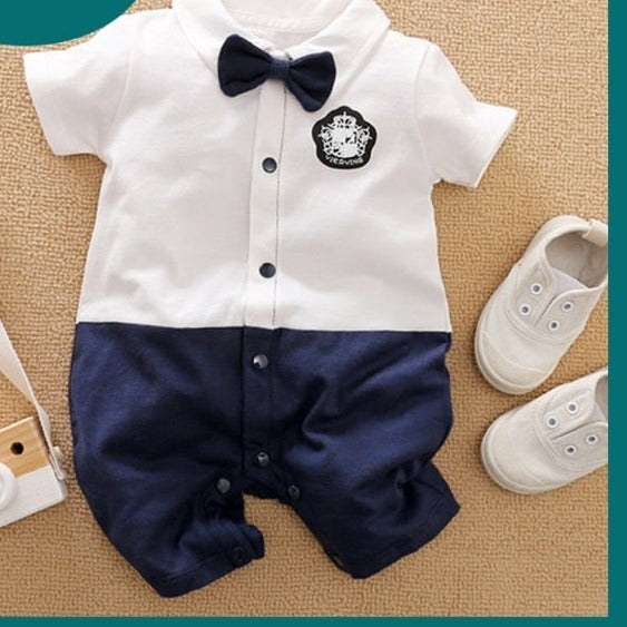 Baby Boy Romper Kids Summer Spring 0-24M Age Infant Gentleman Toddler Newborn Outfits Baby Girls Clothes