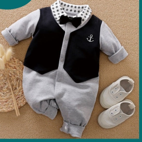 Baby Boy Romper Kids Summer Spring 0-24M Age Infant Gentleman Toddler Newborn Outfits Baby Girls Clothes