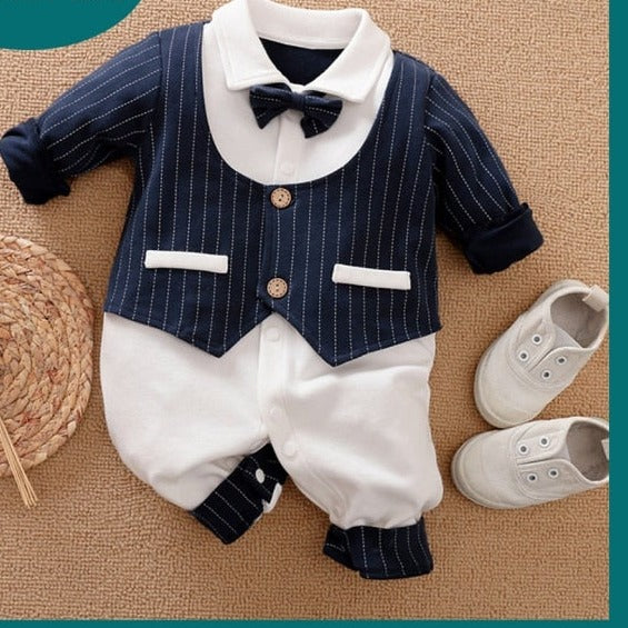 Baby Boy Romper Kids Summer Spring 0-24M Age Infant Gentleman Toddler Newborn Outfits Baby Girls Clothes