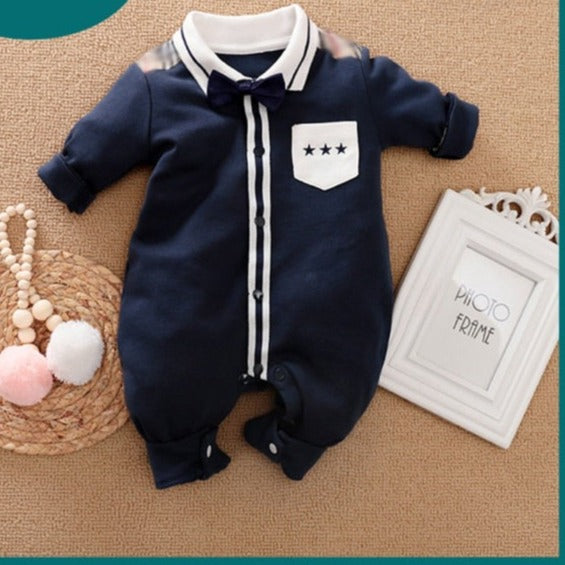 Baby Boy Romper Kids Summer Spring 0-24M Age Infant Gentleman Toddler Newborn Outfits Baby Girls Clothes