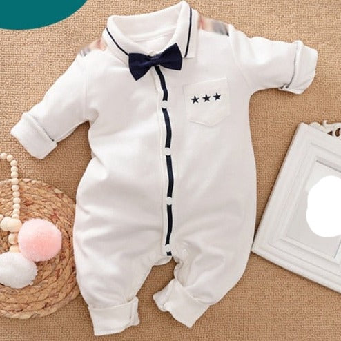 Baby Boy Romper Kids Summer Spring 0-24M Age Infant Gentleman Toddler Newborn Outfits Baby Girls Clothes