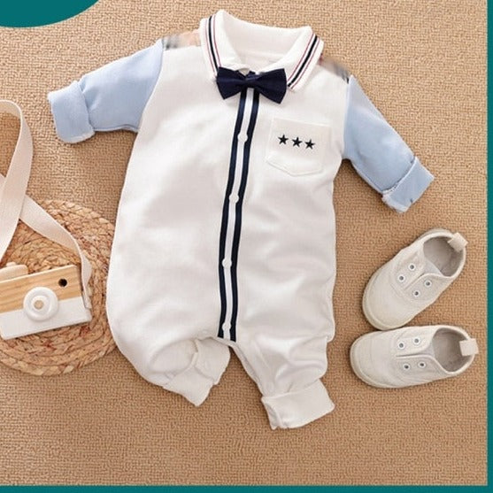 Baby Boy Romper Kids Summer Spring 0-24M Age Infant Gentleman Toddler Newborn Outfits Baby Girls Clothes