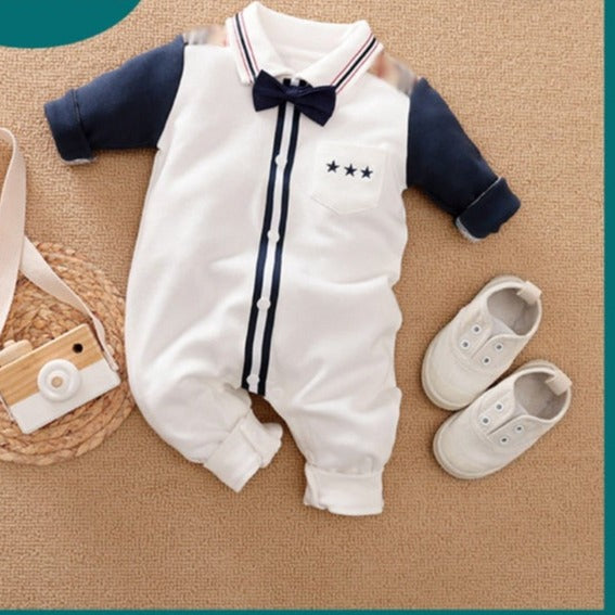 Baby Boy Romper Kids Summer Spring 0-24M Age Infant Gentleman Toddler Newborn Outfits Baby Girls Clothes