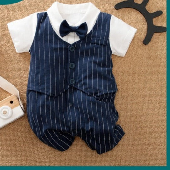 Baby Boy Romper Kids Summer Spring 0-24M Age Infant Gentleman Toddler Newborn Outfits Baby Girls Clothes