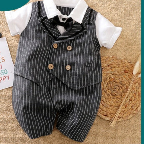 Baby Boy Romper Kids Summer Spring 0-24M Age Infant Gentleman Toddler Newborn Outfits Baby Girls Clothes