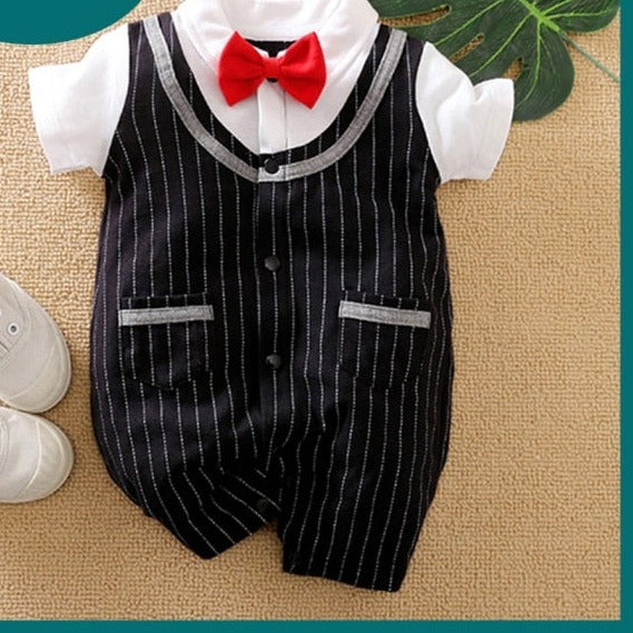Baby Boy Romper Kids Summer Spring 0-24M Age Infant Gentleman Toddler Newborn Outfits Baby Girls Clothes