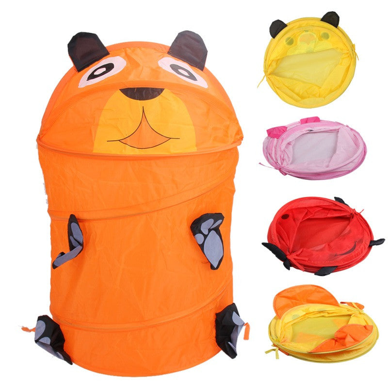 9 Style Cute Cartoon Animal Storage Bucket Lovely and Fashion Folding Cylinder Laundry Basket Toy Box