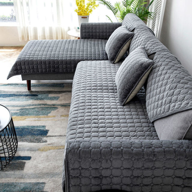 Thicken Plush Sofa Cover European Universal Sofa Towel Cover Slip Resistant Couch Cover Sofa Towel for Living Room Decor